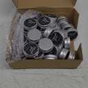 MTLEE 50 Pcs Black Floral Thank You Candles Gift Wedding Favors Baby Shower Gifts for Guests 1 oz Lavender Scented Soy Wax Candles Bulk Aromatherapy Party Favors for Bridal Baby Shower(Floral)