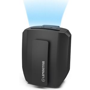 LEMOISTAR Portable Mini Waist Clip Belt Fan, 5000mAh Battery Operated Hand-free Wearable Necklace Fan, Max 20H Working Time, 3 Speeds, Rechargeable USB Personal Cooling for Garden Traveling
