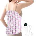 Heating Pads for Period Cramps/Back Pain, 4 Timer(Max 4H)/9 Heat/10ft Long Cord/ 16 * 24" Heat Pad+27" Belt Wearable(51" in Total) Electric Wrap Around Heating Pad Birthday Gift (Purple)