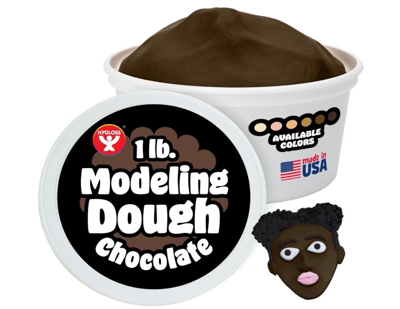 2 Pack Hygloss Play Modeling Dough for Kids – Multicultural Skin Tones – Safe & Non-Toxic Sensory Dough for Arts & Crafts – Play Clay for Toddler Activities, Preschool Classroom Must-Haves (1 lb, Chocolate)
