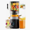 Easy to Clean Juicer Machines With Filter-Free Design, 3-in-1 Cold Press Juicer (For Juice/Sorbet/Nut Milk), 6.0" Extra Large Chute For Whole Fruits & Vegetables, Large Capacity, With Pusher