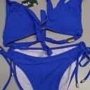 BMJL Womens Bikini Sets Sexy Two Piece Halter Swimsuits String Cutout Bathing Suit Swim Suits 2025, Size Small