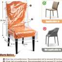 Dining Chair Covers, Waterproof Chair Covers - 4 Pack Clear Plastic Seat Chair Protector for Kitchen Keep Your Chair Away from Water Dust Stain and Pet Claws W/21 x D/18 Fits 16-23" (4)