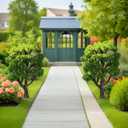 VANZACK Model Trees, 12 Pieces Plastic Pine Trees, 1:50 Scale, Green, for DIY Railways Landscape