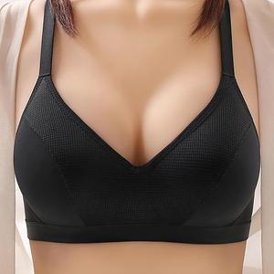 Bra for Women Comfortable Lift Full Coverage Back Fat Bras Wireless High Support Bras Large Breasts Push Up Bralette, Large