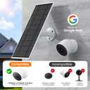 Solar Panel for Google Nest Camera, 2Pack Upgraded Solar Power Charger for Google Nest Cam Indoor & Outdoor(Battery Version), Flexible Solar Panels with IP65 Waterproof 13.1Ft Charging Cable