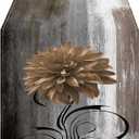 OYIMUA Soft Thick Chenille Grey and Brown Table Runner 72 Inches Long Vintage Abstract Painting Flowers Spring Summer Rustic Dining Table Decorations for Home Indoor Outdoor