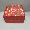 Holiday Candle Set, Scented Candle for Home, 4 Pack Soy Candles for Home Scented, Valentine's Day Candle Gifts for Women Men, Scents of Christmas Tree/Cookies/Spices/Candy Cane