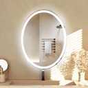 LED Bathroom Mirror, 40X24 Inches Oval LED Mirror for Bathroom, Vanity Mirror with Lights with Anti-Fog & 3 Colors, Wall-Mounted Dimmable Bathroom Mirror with Backlit