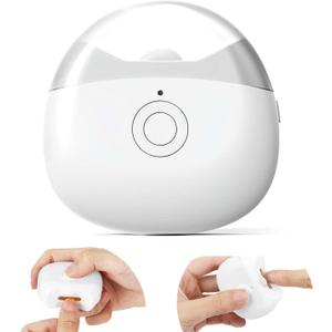 Automatic Electric Nail Clipper with LED Light & 2 Speeds with Nail Scraps Storage, USB Rechargeable Safety Fingernail Trimmer for Baby, Children, Kids, Adult, Seniors and Caregivers, White