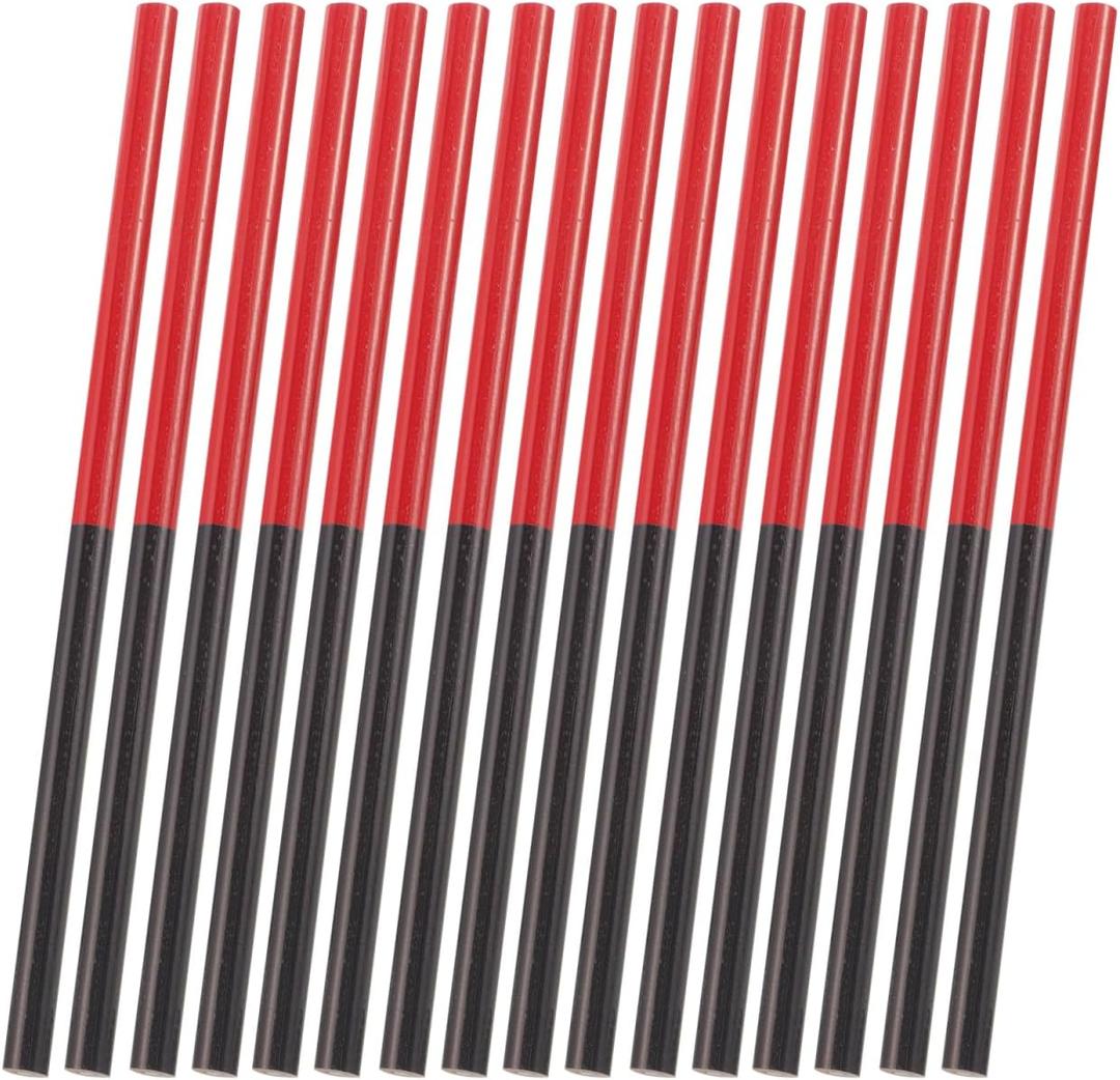 Garneck 50pcs Double Ended Red and Blue Checking Pencils for Students Red and Blue Round Pencils Unsharpened Erasable Colored Checking for Map Coloring Tests and Grading