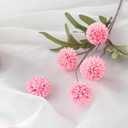 Floroom 5pcs Pink Faux Silk Mums Artificial Flowers, Bulk Fake Small Mini Chrysanthemums with Stems for DIY Blush Wedding Centerpieces Floral Arrangements Vase Fillers Home Decorations