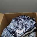 Rugflix 8x10 Area Rugs for Living Room, Washable Large Rug Stain-Resistant Low Pile, Modern Dark Carpet for Dining Room Home Office Kid Room Nursery Bedroom, Navy Blue/Black