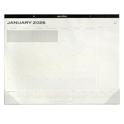 2 x Anecdote Desk Calendar 2026, Cream Paper, 22 x 17 inches, January - December 2026 Calendar, Easy to Read, Large Space to Write Daily (2026)