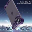 Phone Case Compatible with iPhone 15 Plus Compatible with Lens Camera Protection, Frameless Minimalist Design, Extremely Highlighting Personality (Aluminum purple)