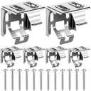 Jetec 6 Pieces Mini Blind Brackets for Window Blinds, with Screws (1.38 x 1.18 Inches)