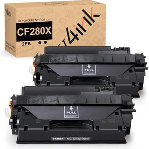 v4ink CF280X Toner Cartridge Compatible Replacement for HP 80A 80X CF280A CF280X Toner Cartridge Black for HP Pro 400 M401a M401d M401dn M401dne M401dw M401n MFP M425dn M425dw Printer 2Pack High Yield