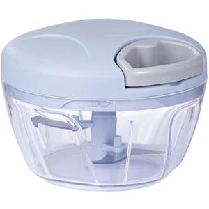 Manual Vegetable Chopper & Food Processor  Compact Hand-Powered Blender for Onions, Garlic, Fruits & More, Detachable Kitchen Gadget for Quick & Easy Prep - (Blue) (500ml)