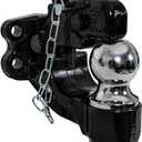 Buyers Products BH152516 15 Ton Combination Hitch, 2-5/16 Inch Ball Hitch & Pintle Hook, 30,000 lbs MGTW, Forged Steel Trailer Hitch for Trucks, Tow Hitch Receiver, Heavy Duty Towing Accessories