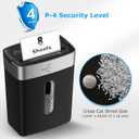 BONSEN Shredder for Home Office, 4 Gallons 8-Sheet Cross Cut Credit Card Shredder, Small Paper Shredder for Home Use, High Security Level P-4, ETL Certification (S3101)