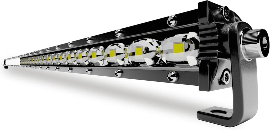 38in 108W Single Row LED Light Bar Ultra-Slim 6D Reflectors
