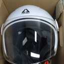 TRIANGLE Open Face Motorcycle Helmet Retro 3/4 Helmets with Clear Visor for Men Women DOT Approved, Large