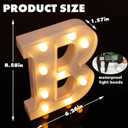 DyingSwan Small Led Marquee Letters, Light Up Letters, 8.58 Inch Led Letter Lights, Battery Powered Lighted Sign for Table, Party, Birthday, Christmas Decor (Letter B)