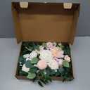 Faux Flower Swag Set of 2 for Wedding Welcome Signs Floral Swag Wedding Reception Ceremony Signs Decor (A-Pink)