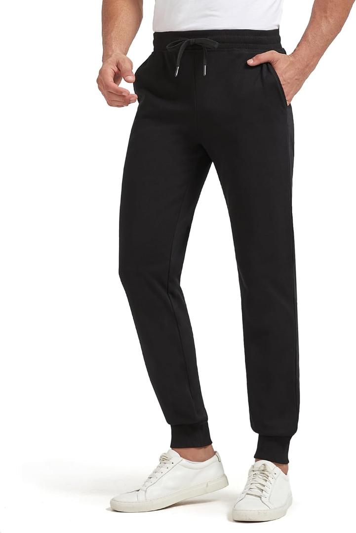 Zylioo Extra Long Sweatpants for Men Tall,Mens Black Sweatpants Long 34 Inch Inseam,Mens Joggers Tall Size 3XL