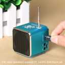 Mini Bluetooth Speaker, Etigood Wireless Music Player Portable FM Radio Speakers Digital Stereo PC Mp3 Player Support TF Card/U Disk/Micro SD to Player, 500mAh Battery, Blue