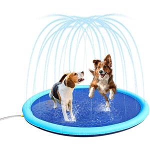 Dog Splash Pad for Large Dogs Heavy Duty, Non Slip Splash Pad for Kids and Dogs, Durable Summer Fun Sprinkler Pad for Outside (67IN)