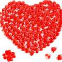 Red Acrylic Heart, 120Pcs Heart Gems Reusable Love Heart Ornaments 0.9 Inch Translucent Hearts Shaped Crystal Gems for Vase Filler DIY Crafts Table Scatter Home Wedding Birthday Decorations