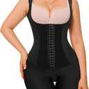 Gotoly Shapewear Bodysuit for Women Tummy Control Fajas Colombianas Waist Trainer Butt Lifter Thigh Slimmer Full Body Shaper (Large, Black)