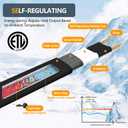 Heating Cable for Metal and Plastic Home Pipes, Energy-efficient, Self-Regulating Pipe Heat Tape for Water Pipes, Pipe Freeze Protection, Keeps Water Flowing at -40, ETL Listed,120V (100FT)