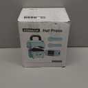 Hat Press, Mini Heat Press Machine for Caps, T-Shirt & More, Curved Heating Plate and Silicone Base, Fast Heating, No Crease, LCD Digital Temperature &Timer Control-Pearl Powder