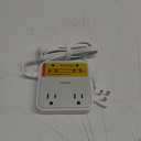 Surge Protector Flat Extension Cord 5Ft, TESSAN Flat Plug Power Strip with 4 Outlets 3 USB Ports (1 USB C), 900 Joules Protection, Multiple Wall Outlet Extender Suitable for Home Office Dorm, Grey