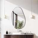 34"x21" Irregular Wall Mirror, Frameless