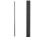 Senmit S01 Wrought Iron Balusters Set of 50 Hollow Plain Bar Decorative Metal Balusters for Decks Spiral Stair Railing 1/2-inch Iron Spindles Satin Black Metal Railing