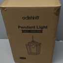 EDISHINE Pendant Lights for Kitchen Island, 1-Light Farmhouse Cage Hanging Light Fixtures, Rustic Wood with Brown Finish, Adjustable Height Pendant Light for Dining Room, Allway and Foyer