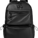 Jranter Casual Hiking Daypack Waterproof Bookbag Simple School College Bag Laptop Backpack Large Capacity, Black