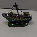 Fish Tank Decorations, Resin Shipwreck Aquarium Decor for Tank, Sunken Ship Aquarium Decorations Large, Betta Fish Tank Accessories, Wrecked Ship Fish Hideout Freshwater Saltwater Tanks