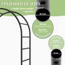 Thickened Tube Garden Arch,7.3ft Heavy-Duty Metal with 16mm Steel Tubes & 0.5mm Thickened Wall, Durable Outdoor Trellis for Climbing Plants,Roses,Garden Party,Ceremony & Decorations (Black)