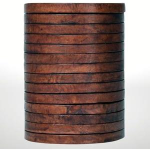 Flat Genuine Leather Cord String Full Grain Cord Lace Cowhide Strips for Jewelry Making DIY Craft Projects Belts Keychains (Brown Distressed, 6 MM)