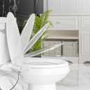 SAMODRA Elongated Bidet Toilet Seat with Soft Close Lid - Non-Electric Dual Nozzle System, Quick-Release for Easy Installation & Clean