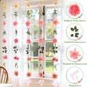 Livole 6Pcs 36Ft Hanging Flower Garland with Bow Pink Wildflower Garlands Backdrop Silk Rose Fake Floral Vines with Hooks for Spring Party Wedding Birthday Anniversary Arch Wall Garden Decor