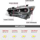 Huray Headlight Assembly for Mazda CX-5 CX5 2022 2023 2024 w/o AFS LED DRL LH Front Projector Headlamp OE Factory Replacement for KPF151030 Left Driver Side