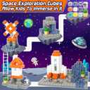 Magnetic Blocks Space Set, Build Mine Magnet World Set, Magnetic Tiles Building Toys for Boys & Girls Age 3-5 5-7, STEM Montessori Sensory Toys for Toddlers Gifts for 3+ Years Old