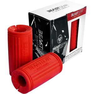 Beast Gear - Barbell and Dumbbell Bar Grips for Weightlifting & Muscle Building - Strength Training Equipment