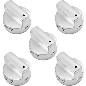 Upgraded W11101439 5 Pack Oven Range Burner Knobs, Surface Burner Knob for Maytag Whirlpool Gas Stove Knobs, MGR6600FZ0, MGR6600FB0, MGR6600FZ1, MGR7700LZ1, MGR6600FW0