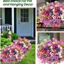 trytuny Artificial Flowers for Outdoor, UV Resistant Realistic Fake Flowers and Faux Plants for Indoor Outdoor, Garden Patio Porch Window Box Decor All Year (20pcs - Mixed Color)